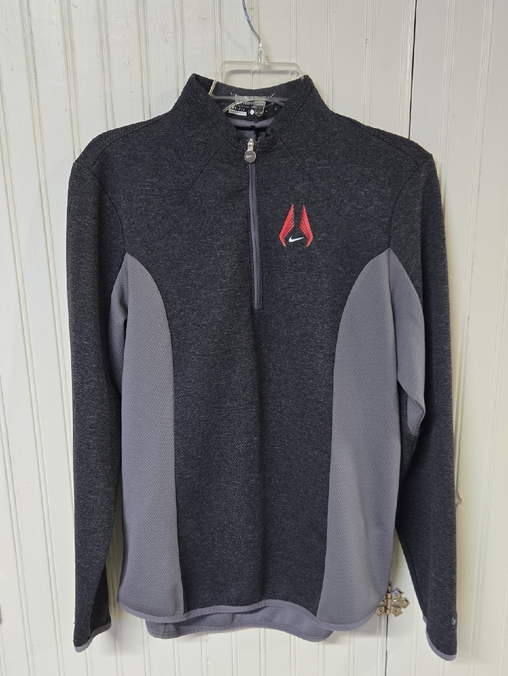 Nike GOLF Tour Performance Half-Zip Pullover - Dark Charcoal with Gray Panels